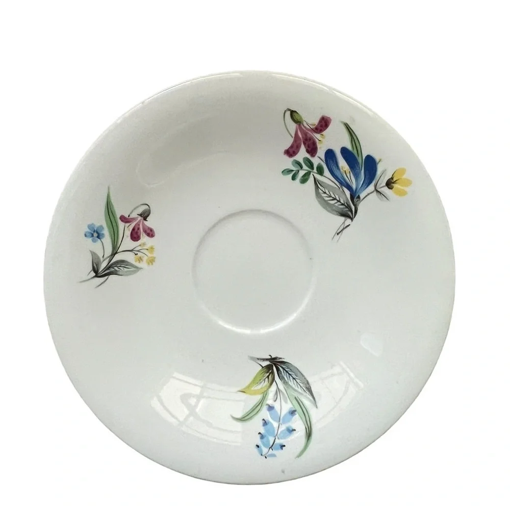 3 Hall Hallcraft Eva Zeisel Bouquet Bread & Butter Oval Plate + Teacup & Saucer